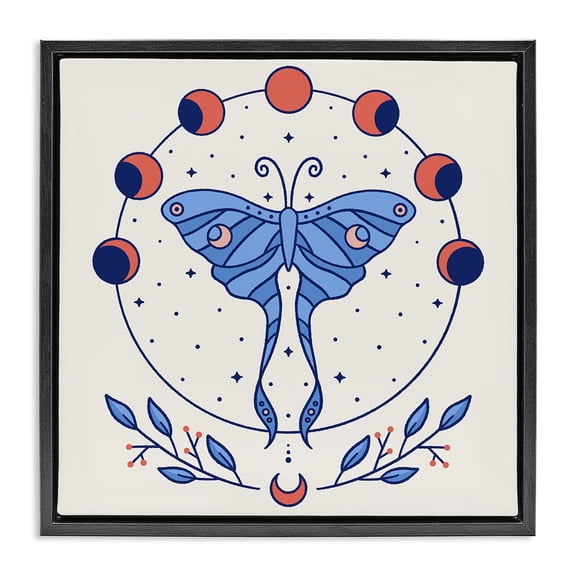 Stupell Industries Bohemian Black Floating Frame Canvas Art, 18 x 18, by Ahmed Sameh Hussein