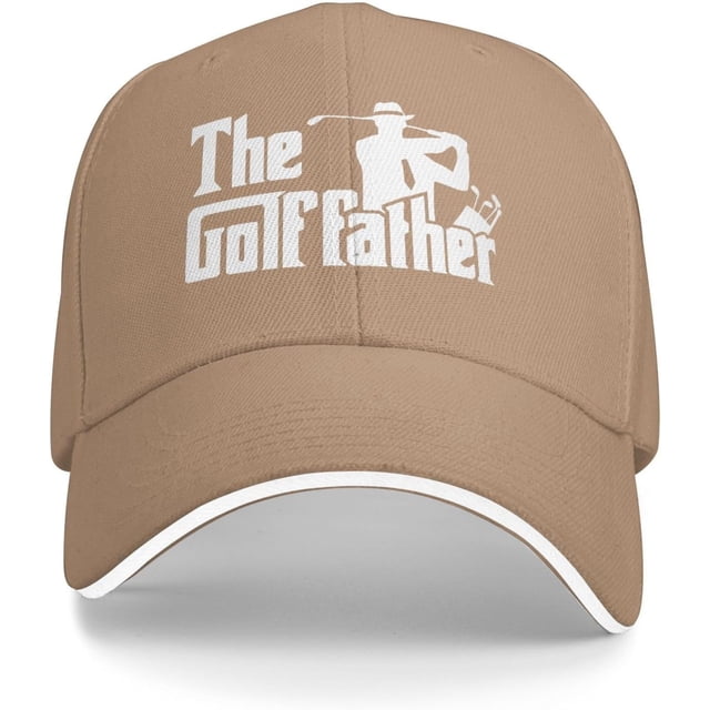 The Golf Father Unisex Vintage Washed Baseball Cap Adjustable Dad Hat Black