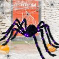 thumbnail image 2 of Araña luminosa gigante de Halloween 125 cm simulado porche/puerta/patio/decoraciones de césped Hugtrwg Para estrenar, 2 of 9