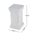 thumbnail image 6 of Christopher Knight Home 19.25" Outdoor Classic Plant Stand with Square Pedestal, Antique White, 6 of 7