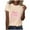 Beige B, variant on Womens Summer Tops Valentina Bowknot Ribbon Print Crewneck Short Sleeve Shirt Party Holiday Fashion Blouses