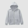 thumbnail image 6 of Gaexia Boys' Zip Up Hoodie Jacket Cool Long Sleeve Zipper Hooded Sport Sweatshirt Coat for Kids 3-12 Years B13-Grey,150, 6 of 7