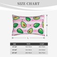 thumbnail image 3 of Plush Throw Pillow Covers, Cute Avocado Pink Stripe Pillow Cases with Invisible Zipper, Breathable Microfiber Pillow Cases Standard Size for Sleeping Bedroom Sofa Living Room 16x24, 3 of 5