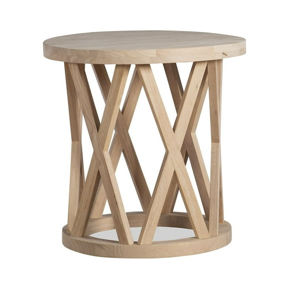 BingLTD - 24" Tall Camilla Unfinished End Table (TE4601-RW-UNF)