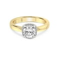 thumbnail image 3 of 2 Carat IGI Certified Cushion Shape Lab Grown Diamond Engagement Ring | 14K Yellow Gold | Anna Hidden Accents Halo Lab Diamond Ring | FG-VS1-VS2 Quality Friendly Diamonds, 3 of 5