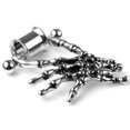 thumbnail image 5 of jiaroswwei Fashion Unisex Skeleton Hand Pendant Barbell Ear Flesh Tunnel Expander Piercing, 5 of 5