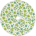 thumbnail image 1 of FMSHPON Clover Branches Xmas Christmas Tree Skirt Stand Mat for Holiday Party Decoration Indoor Outdoor 36 inches, 1 of 6