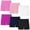 White, Black, Hot Pink, Pink, Dark Purple, Navy, variant on Resinta Girl's Modal Cotton Bike Shorts, 6-Pack