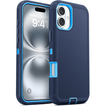Entronix Rugged Heavy Duty Case for iPhone 17 – Triple-Layer Protective Bumper Cover, Navy