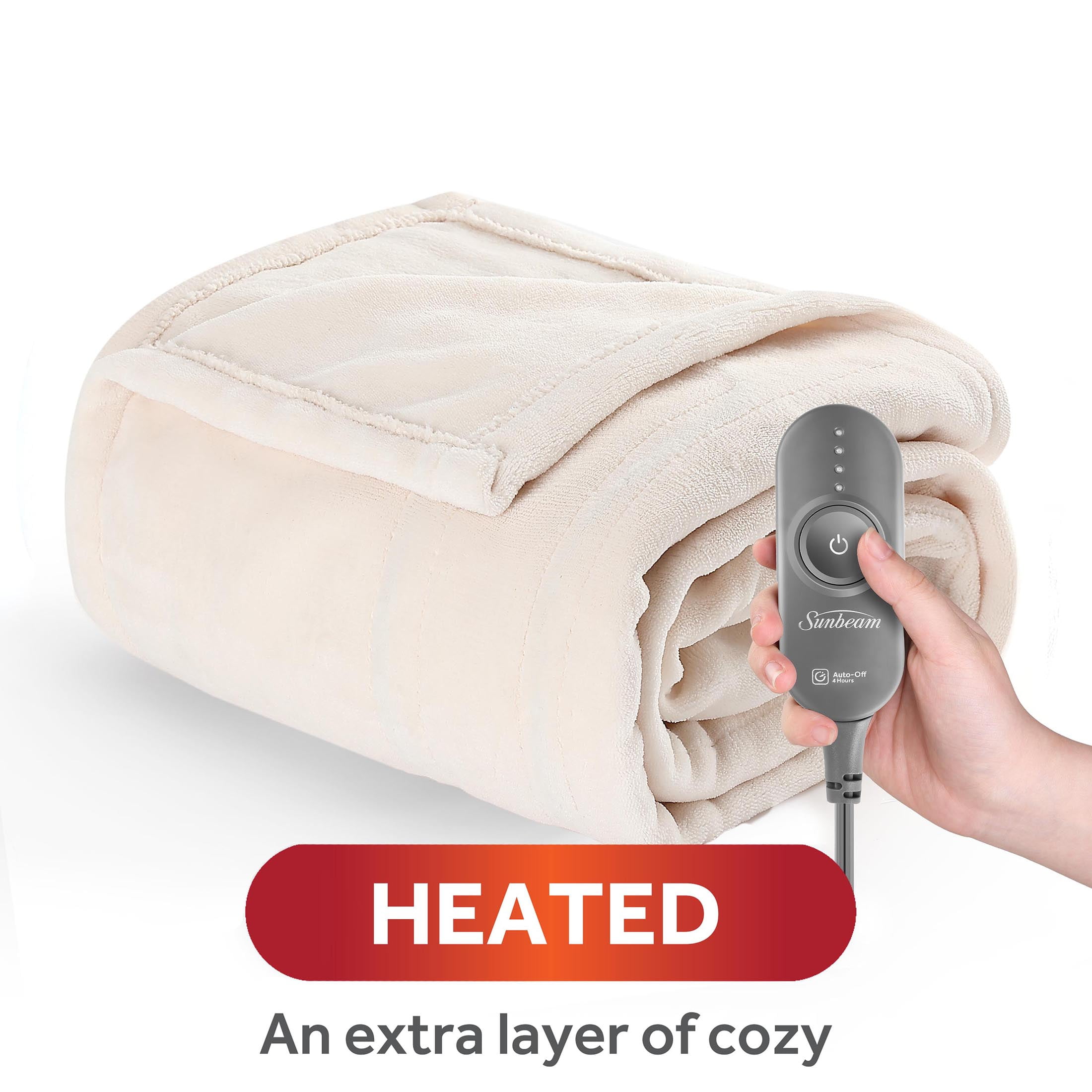 Sunbeam Microplush Sea Salt Polyester Electric Blanket