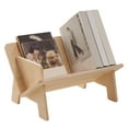 thumbnail image 4 of Estantería inclinada de madera, soporte Triangular en forma de V, carrito de libros de mesa de pulido fino para dormitorio de oficina, 4 of 12