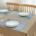 thumbnail image 5 of Set of 4 Linen Placemats Stain Resistant Washable Place Mats & Foldable Dining Table Mats for Indoor/Outdoor Dining Décor, 5 of 6