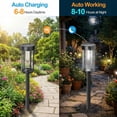 thumbnail image 6 of 10 Pack Solar Pathway Lights Outdoor, Waterproof LED Solar Garden Lights with Cold White Glow, Dusk to Dawn Automatic Landscape Lighting for Yard, Lawn, Walkway, 6 of 7