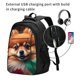 thumbnail image 2 of Disketp Colorful Leaf Chihuahua Mochila de Viaje Estampada para Laptop con Puerto de Carga USB, Mochila Impermeable para Computadora – Regalo para Hombres y Mujeres, 2 of 7
