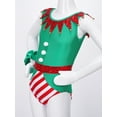 thumbnail image 3 of MSemis Kids Girls Christmas Elf Ballet Dance Gymnastic Leotard with Headband Outfit Green 4, 3 of 6