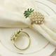 thumbnail image 3 of EeaseMX 4 anillos de servilleta de aleación de piña con hebilla de cristal de moda para servilletas de fiesta, porta servilletas, hebilla de toalla, 3 of 7