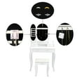 thumbnail image 6 of Ktaxon Vanity Jewelry Wooden Makeup Dressing Table Set W/Stool Mirror Cabinet &4 Drawer, 6 of 8