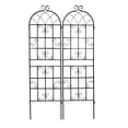 thumbnail image 2 of Tcbosik 4 Pack 71x19.7in Metal Garden Trellis for Climbing Plants, Outdoor Trellis Decorative for Vines Plant Rose Vegetable Support, Black, 2 of 7