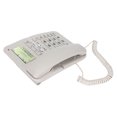 thumbnail image 1 of Wired Landline Phone, Energy Saving Alarm Clock Powerful Memory Function Hands Free Office Telephone  For  Hotel White, 1 of 8