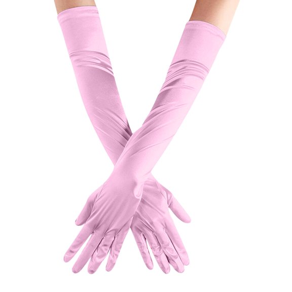 Elegant Women's Satin Evening Gloves for Formal Wedding Events and Attire Accessories