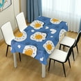 thumbnail image 4 of Yayeee Tablecloths 54" x 54" Rectangle Wrinkle Resistant Party Table Cover, Cute Fried Eggs, 4 of 8