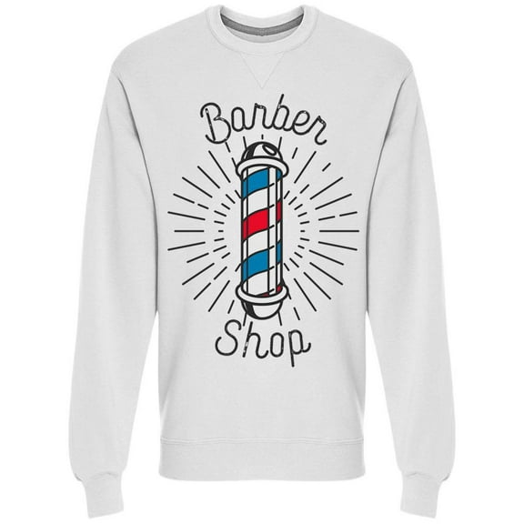 Barber's Pole Barbershop Sweatshirt Men -Image by Shutterstock, Male Medium
