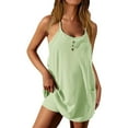 thumbnail image 2 of QATAINLAV Womens Summer Casual Sleeveless Romper Tennis Workout Athletic Mini Jumpsuit Solid Color Loose Bodysuit Vacation Beach Outfits, Beige, M, 2 of 9