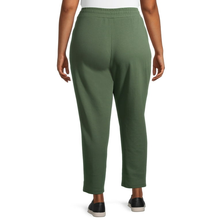 Terra & Sky Women's Plus Size Pintuck Knit Pants 