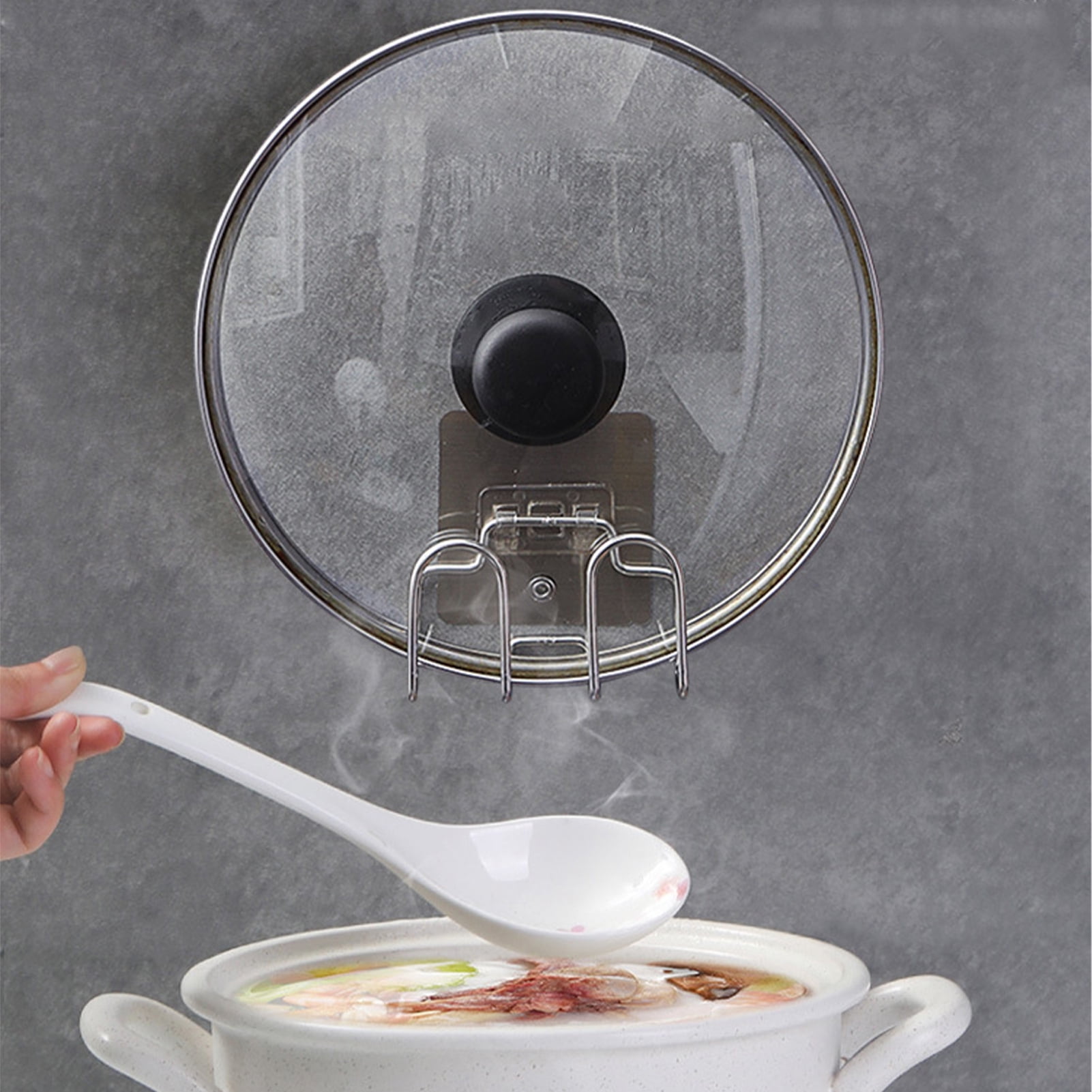 Lot De 6 Paires De Supports Muraux Pour Couvercles De Casseroles, Organiseur De Porte D'armoire