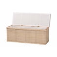 thumbnail image 3 of bali & pari Barid Braided Rattan Storage Bench with Cushioned Lift-Top Lid, 3 of 3