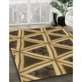 thumbnail image 3 of Ahgly Company Machine Washable Indoor Rectangle Transitional GoldenRod Gold Area Rugs, 5' x 7', 3 of 7