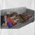 thumbnail image 6 of San Diego Soft Flannel Fleece Throw Blanket, California USA Downtown Skyline at Sunset Twilight Modern Apartment Buildings, Cozy Plush for Indoor and Outdoor Use, 50" x 70", Multicolor, by Ambesonne, 6 of 6