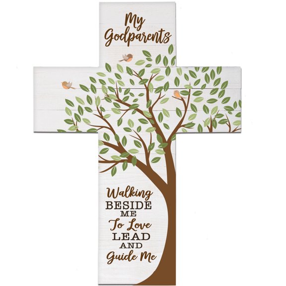 Godparents Baptism Pallet Wall Cross
