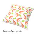 thumbnail image 3 of Throw Pillow Covers, Red Shrimp Lime Print Soft Square Pillow Cases with Invisible Zipper for Couch Bed Sofa, Farmhouse Fall Home Decor 18"x18", 3 of 7