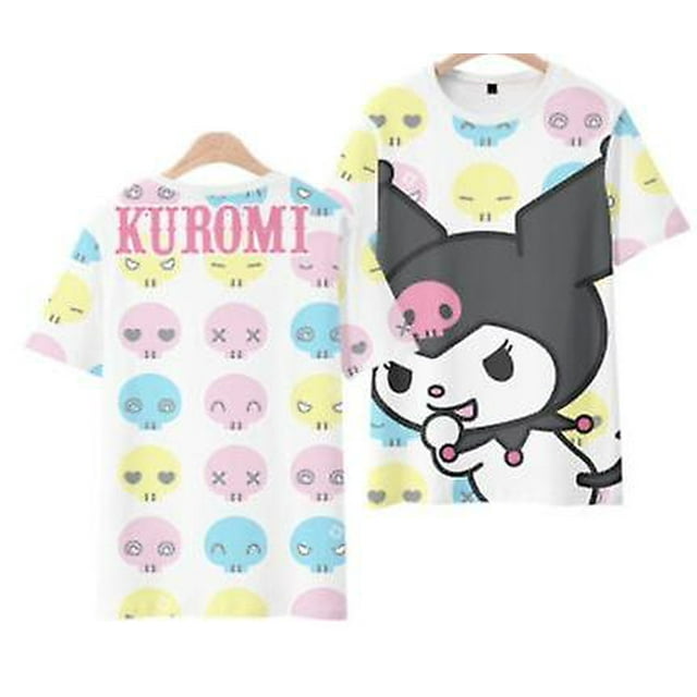 Garçons Filles Enfants Dessin Animé Magique Kuromi T-shirts de Mode à Manches Courtes