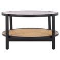 thumbnail image 5 of Safavieh Couture Karyna Rattan and Glass Scandinavian Coffee Table, Black/Natural, 5 of 11