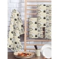 thumbnail image 2 of Easter Rabbit Kitchen Dish Towels for Drying Dishes Set of 2, Cartoon Cute Bunny Sketch on Yellow Waffle Weave Microfiber Hand Tea Bathroom Towels Quick Dry & Absorbent Towel 15.7x23.6, 2 of 7