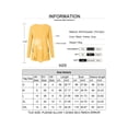 thumbnail image 3 of DYMADE Women's Dandelion Love Heart Print Solid T-shirt Long Sleeve Round Neck Buttons Hem Casual Tops, 3 of 3