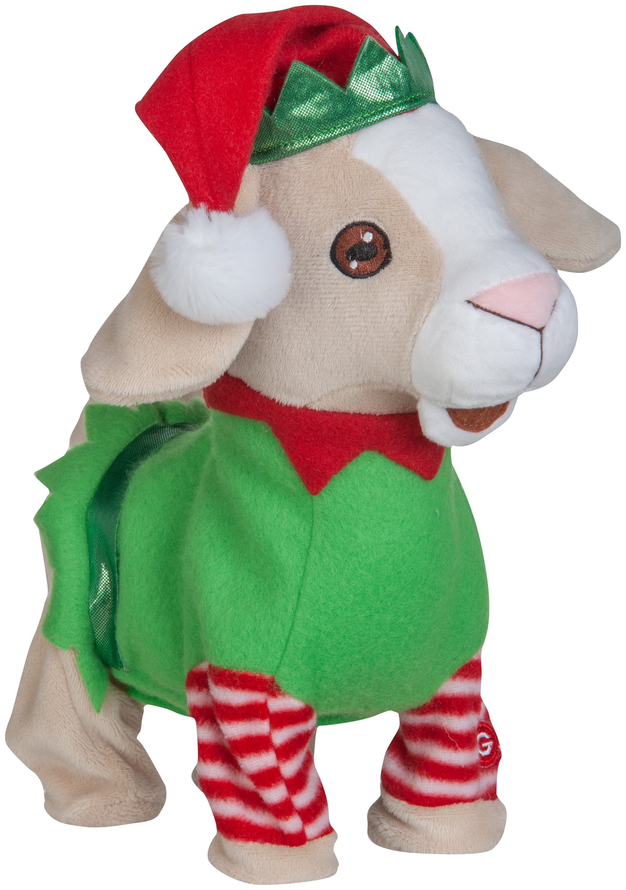 Holiday Time Animated Baby Goat In Elf Outfit Holiday Time Animated Baby Goat In Elf Outfit