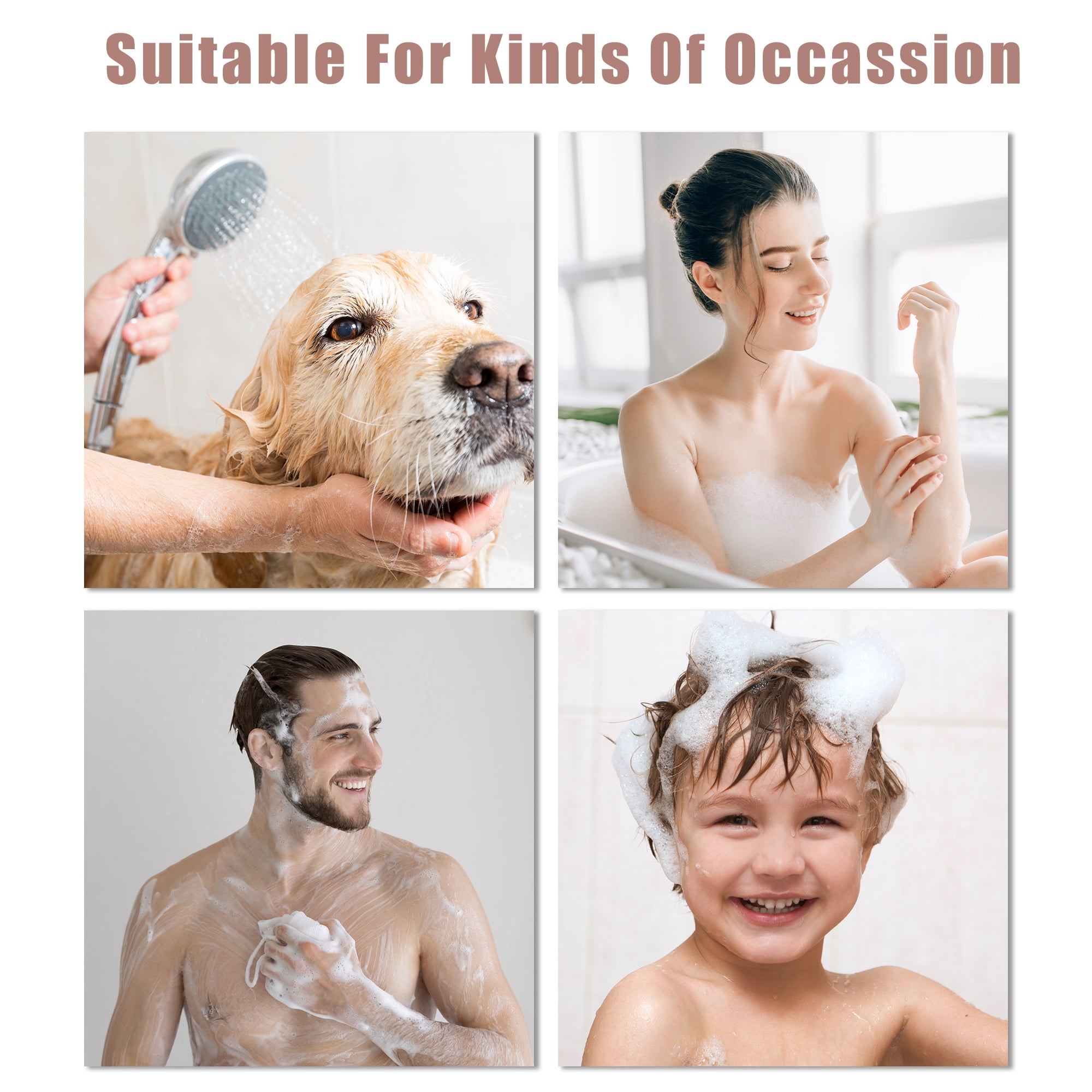 Unique Bargains Shower Silicone 2 in 1 Body Scrubber 1 Pc Green