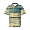 thumbnail image 1 of Balery Retro Wooden Camisas hawaianas de manga corta para hombre, camisas playeras de corte holgado, camisas de vacaciones con botones,X-Large, 1 of 7