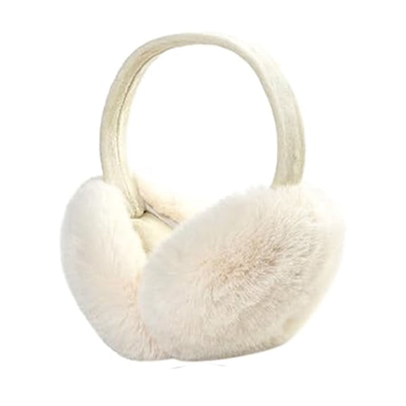 Winter Ear Muffs for Women & Girls - Foldable Earmuffs with Ultra-Soft Warm Ear Covers, Cute Fluffy Ear Warmers for Outdoor Activities and Cold Weather