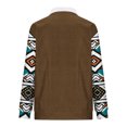 thumbnail image 4 of Sudadera sin capucha para hombre, informal, a la moda, con cuello alto, estampado, cremallera, jersey de manga larga, blusa de poliéster para hombre, 4 of 4