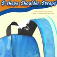 thumbnail image 3 of 17 Inch Lightweight Backpack,PVC Waterproof Oxford Fabric, Ergonomically Designed, with Large Capacity, Aurora Wave Print, 3 of 5