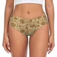thumbnail image 1 of Fotbe Brown Flowers Calzones Estampados para Mujer – Ropa Interior de Algodón, Cómoda, Suave y Elástica-X-Large, 1 of 6