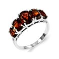 thumbnail image 2 of Sterling Silver Five Stone Natural Garnet Ring 4.0 Carat (ctw), 2 of 5