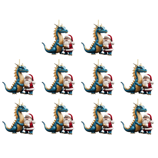 Adornos Colgantes Dragón Navidad Acrílico Realista para (D)