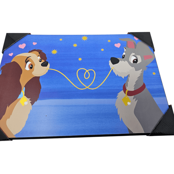 Lady and the Tramp 13X19in Wooden Wall Sign