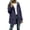 Navy-AnuYalue windbreaker jacket, variant on AnuYalue Women Waterproof Jacket Fashion Button Coat Striped Lined Windbreaker Jackets with Pockets Long Sleeve Outerwear