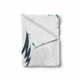 thumbnail image 2 of Swan Soft Flannel Fleece Throw Blanket, Digital Monochrome Swan Shaped Illustration with Curves and Heart Shape Fauna, Cozy Plush for Indoor and Outdoor Use, 50" x 60", White Teal, by Ambesonne, 2 of 6